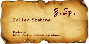 Zoller Szabina névjegykártya