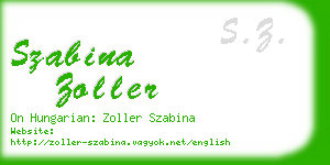 szabina zoller business card